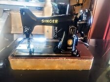 Vintage 1955 SINGER 99k Sewing Machine-tested w/ Case Light & Foot Pedal Black picture