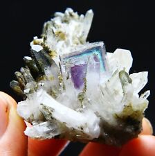 62.6 g natural cubic rainbow fluorite symbiotic crystal specimen/China picture