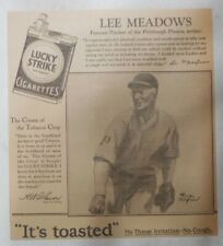 Lucky Strike Ad: Pit.Pirates Pitcher Lee Meadows from 1928 Size: 10  x 11 inches picture
