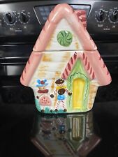 Adorable Vintage 1940’s Shafford Gingerbread House Cookie / Biscuit Jar picture