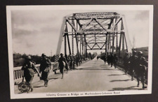 Mint USA Postcard Infantry Crosses Bridge on Murfreesboro Lebanon Road RPPC picture