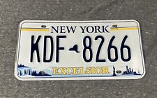 EXPIRED 2020 NEW YORK LICENSE PLATE  EXCELSIOR  Letters KDF 48266 NUMBERS picture