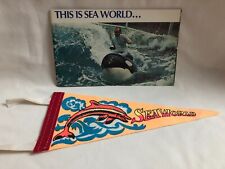 Vintage Sea World Booklet & Felt Pennant - 1971 - Aurora Ohio picture
