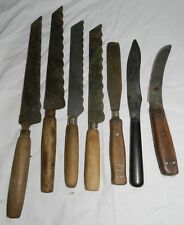 Lot of 7 Vintage Wood Handled Knives picture