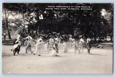 c1950 Indian Ceremonial At Camp Anokijig Racine YMCA Plymouth Wisconsin Postcard picture