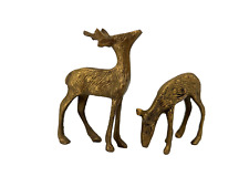 Vintage Mid-Century Modern Brass Spotted Deer 4