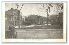 1905 A Busy Corner in Greenfield, Massachusetts MA Antique Postcard picture