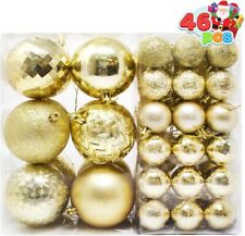 Syncfun 46ct Assorted Size Christmas Ball Ornaments Shatterproof Hanging Ball picture