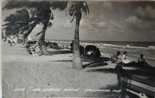 RPPC Hollywood Beach Hollywood, Florida FL c1940s Vintage Unposted Palm Trees picture
