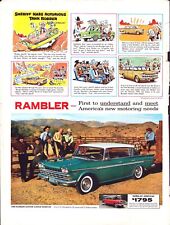 Vintage Print Ad -1960 Rambler Custom 4 Door Hardtop picture