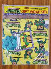 Vintage 1989 TMNT Gift Wrap Set Teenage Mutant Ninja Turtles Sealed picture