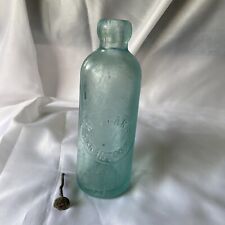 Antique M O'Hara Scranton PA Embossed Blue Blob Top Bottle c1880's picture