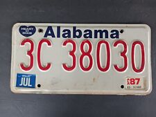 1987 Alabama License Plate 3C 38030 picture