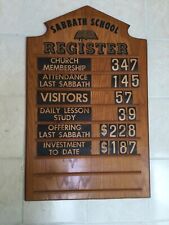 Vintage Seventh Day Adventist SDA Church Antique Sabbath School Register Display picture