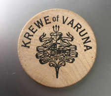 1967 Krewe Of Varuna wooden Mardi Gras Doubloon picture