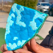 201G Natural chrysocolla/Malachite transparent cluster rough mineral sample picture