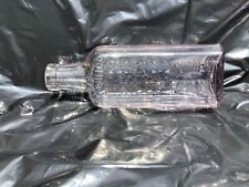 Lot of 2 Vint Antique 3oz Sloan's Liniment Amethyst & Clear Glass Bottle 5