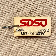 Vintage 1980s SDSU Rubber Keychain San Diego State University California - WORN picture