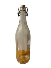 Vintage 55MM Clear Bottle, Top Sealing, Antique Unbranded Bottle, Flip Top Glass picture