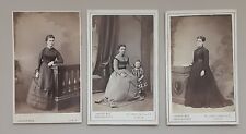 Lot of 3 Antique CDV Photos of Victorian Women & Child~  Lauder Bros. Dublin picture