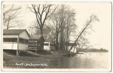 Bangor Michigan MI ~ Scott Lake Cottages RPPC Real Photo 1930's picture