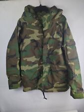 VTG US Army Cold Weather Parka Jacket Woodland Small Regular Goretex Camoflague picture
