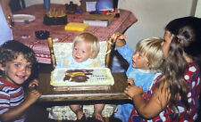 Vintage Photo Slide 1976 Baby Birthday Cake Kids picture