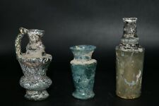 3 Ancient Roman Glass Vessels from Afghanistan Circa 3rd - 4th Century AD picture