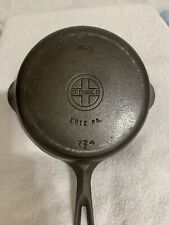 Griswold Cast Iron Skillet No. 5 Small Block Logo Erie PA. 724 K Sits Flat LQQK picture