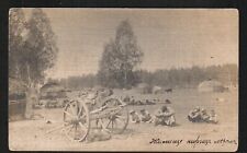 Old Postcard Russia Wagon Horse Yurt Houses 1911 Cancel Tent Home Families picture