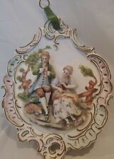 Pair of Antique Franz Wittwer Dresden/Meissen German Baroque-Style Wall Plaques picture