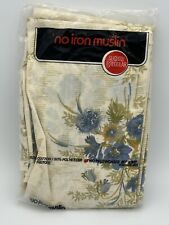 Vintage Flower No Iron Muslin Pillow Cases Deadstock Retro NWT picture