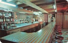 Lincoln's Silver Dollar Bar Haugen Montana MT Interior Chrome c1960 Postcard picture