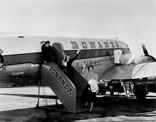 Bonanza Air Lines Douglas DC-3 Aircraft Loading In Las Vegas 8x10 Gloss Photo picture