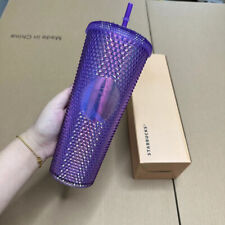 Starbucks Laser Purple Studded Bling Tumbler Venti 24oz Cold Straw Cup Cold Cup picture