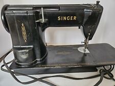 Vintage 1952 Singer Model 301A Black Slant Needle Sew Working READ DESCRIPTION  picture