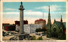 Mt. Vernon M. E. Church & Washington Monument, Baltimore, Maryland postcard. picture