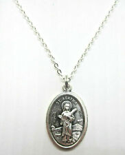  Ladies St Agatha Medal Pendant Necklace 20
