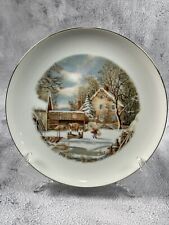 Vintage The Farmers Home “Winter” Currier & Ives Collector Plate Japan 7 1/4” picture