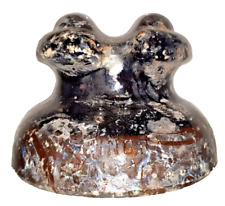 CD 230 Amber HEMINGRAY D-512 Antique Glass Telegraph Insulator DUMP PIECE WOW picture