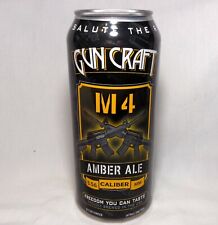Bottom Opened GUN CRAFT M 4 Amber Ale Pull Tab Beer Can 16oz Itasca, Illinois picture