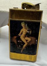 1940's Vintage Evans Pinup Lighter Semi Automatic Risque Nude Cigarette Case picture