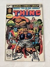 MARVEL COMICS TWO IN ONE ANNUAL #7 CHAMPION Starring THE THING 1982 picture