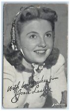 Best Wishes From Joan Leslie American Actress Studio Exhibit Arcade Card picture