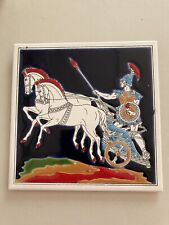 VINTAGE Collectible GREEK TROJAN HORSE Decorative Tile Foam Back 5 3/4