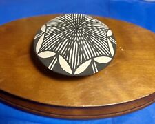 VTG Acoma Pueblo Pottery Signed B.C. Garcia Seed Pot Bowl Vase Small B&W picture
