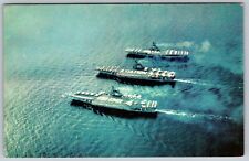 SIXTH FLEET CARRIERS 50TH NAVEL BIRTHDAY INTREPID SARATOGA INDEPENDENCE VTG POST picture