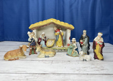 Nativity Manger Trim a Home Vintage Kmart Ceramic 11 Piece set  picture