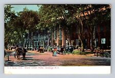 Saratoga NY-New York, Grand Union Hotel, Advertising, Vintage c1907 Postcard picture