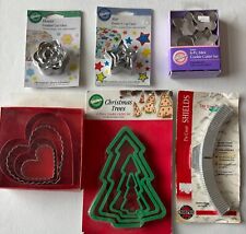 Wilton Fondant & Cookie Cutters plus pie crust shields and heart cutters NEW picture